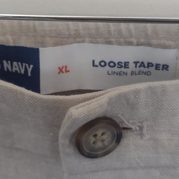 Old Navy Linen-Blend Suit, XL Blazer & Loose Taper Ankle Pants "A Stone's Throw" - Picture 6 of 9